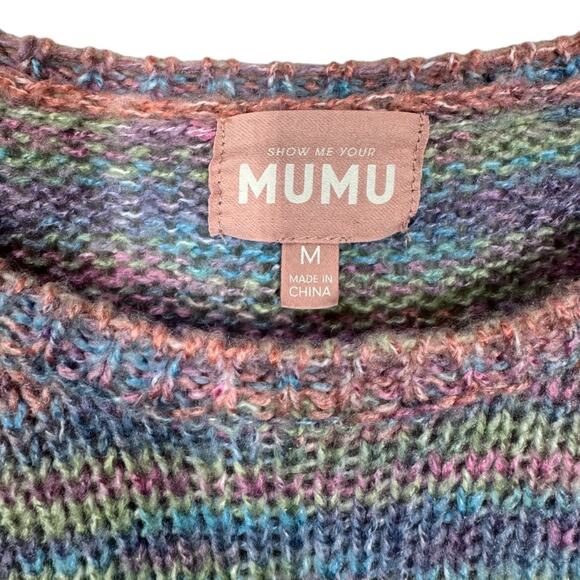 Show Me Your Mumu Pismo Sweater Spacedye Knit Medium Pastel Oversized Soft Cozy - Picture 4 of 8